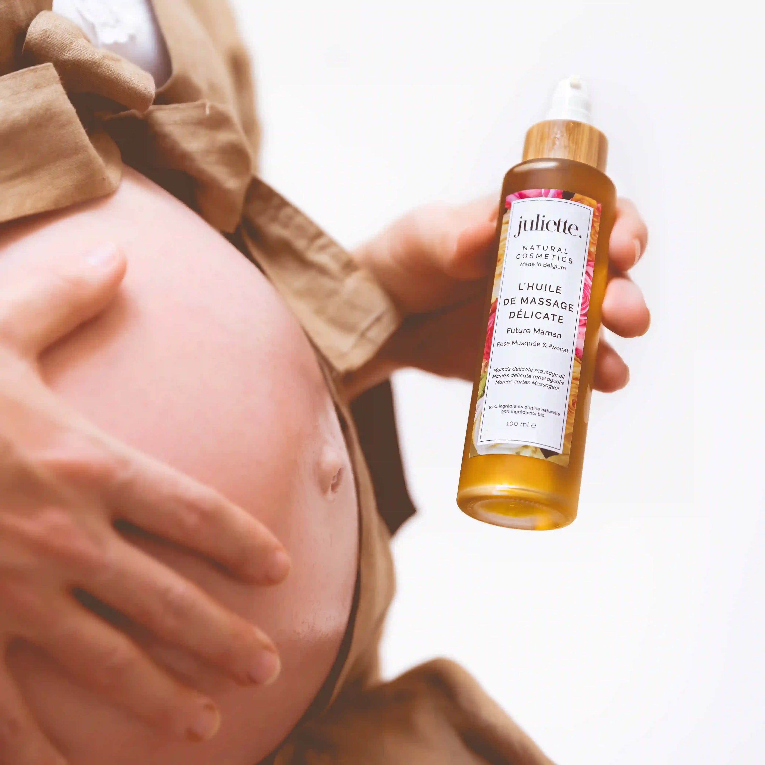 huile de massage enceinte vergeture naturel bio