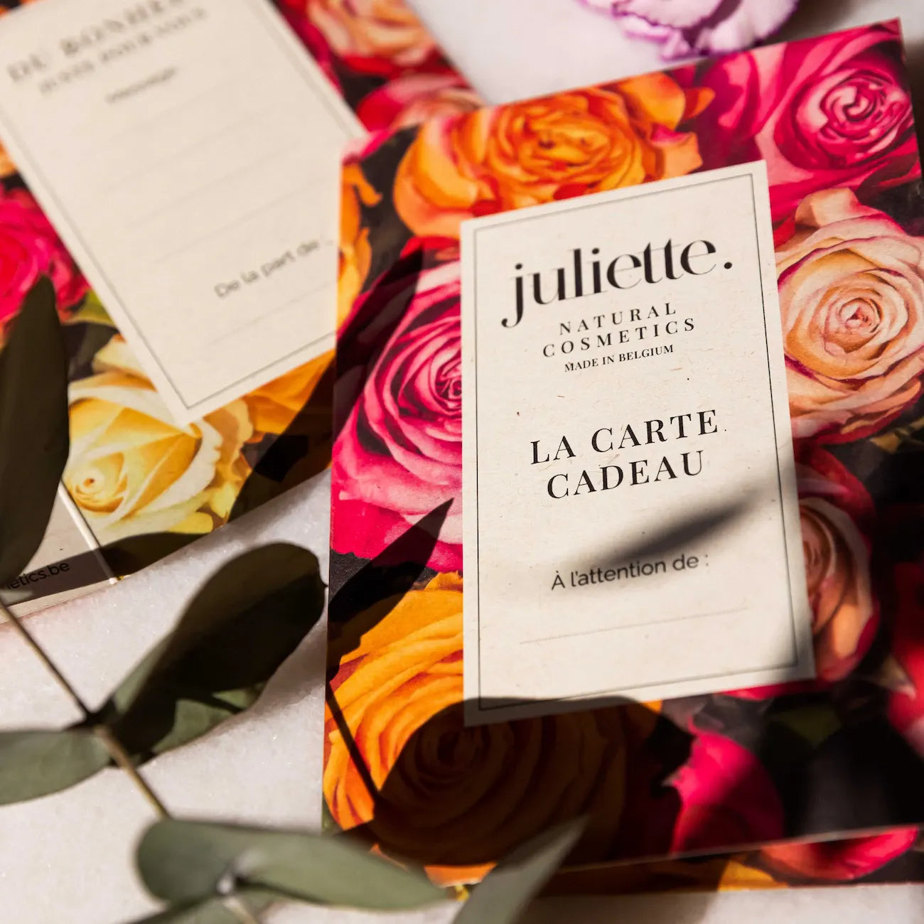 Carte cadeau Beauté en ligne • Bon cadeau cosmétiques et soins naturels bio | juliette. Natural Cosmetics Belgique France Luxembourg